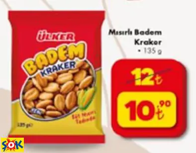 ÜLKER MISIRLI BADEM KRAKER 135GR ÜLKER MISIRLI BADEM KRAKER 135GR